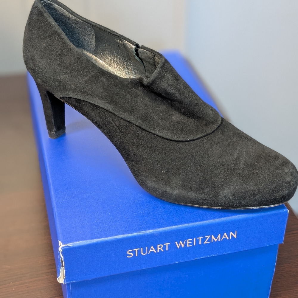 Stuart Weitzman Black Suede Women's Shoes